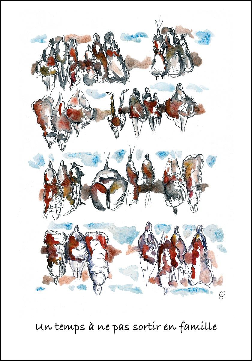 Philippe Quoturel : carte postale "Le petit monde des Opilants" série 1 (2005)