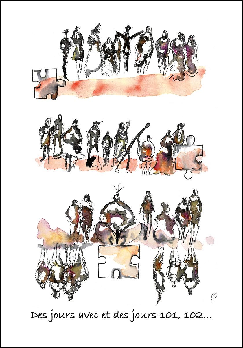 Philippe Quoturel : carte postale "Le petit monde des Opilants" série 1 (2005)