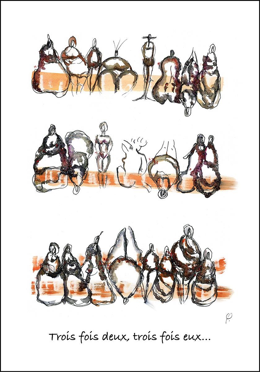 Philippe Quoturel : carte postale "Le petit monde des Opilants" série 1 (2005)